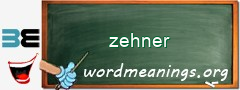 WordMeaning blackboard for zehner